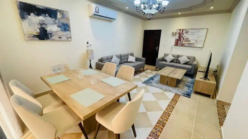 Fully Furnished 2 Bedroom Apartment for Rent at Lotus Residence, Mansoura Area