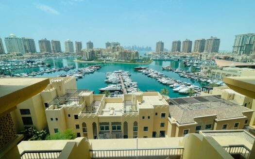 Fully Furnished Studio Apartment for Rent | Porto Arabia, The Pearl – Tower 13